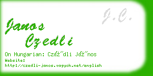 janos czedli business card